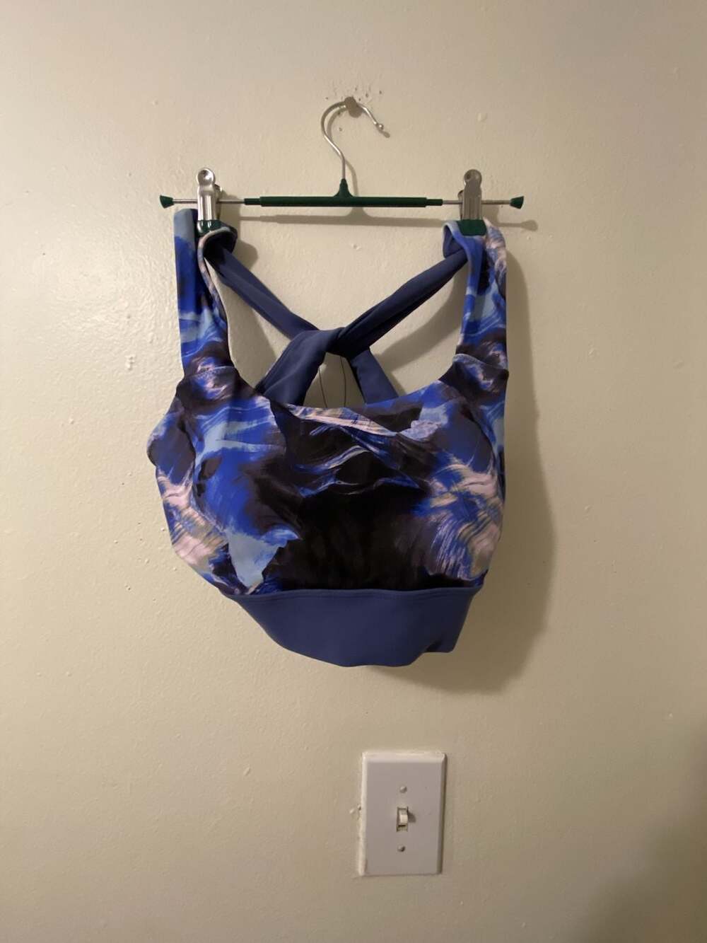 Salt Life Performance Sports Bra Blue Black Print New With Tags